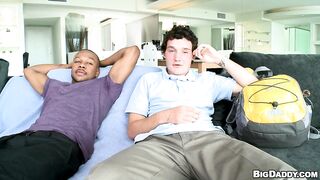 Country white boy tries black dick