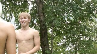 Mike and Alex with friend